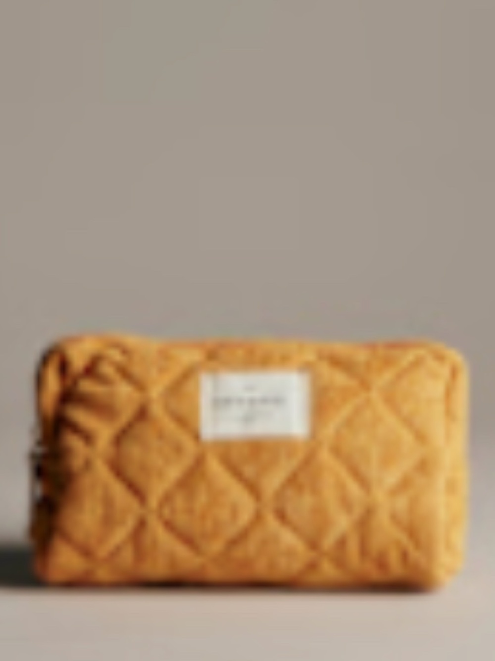 NEW SEZANE Quilt Make Up Pouch - Camel